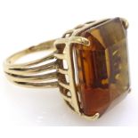 9ct gold ring set with brown zircon hallmarked Condition Report & Further Details