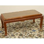 Late 20th century Eastern hardwood coffee table, 104cm x 50cm,