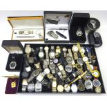 Large collection of wristwatches including Mustang digital, Klaus-Korbec,