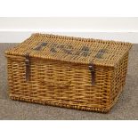 English wicker picnic bask with Fortnum & Masons logo,