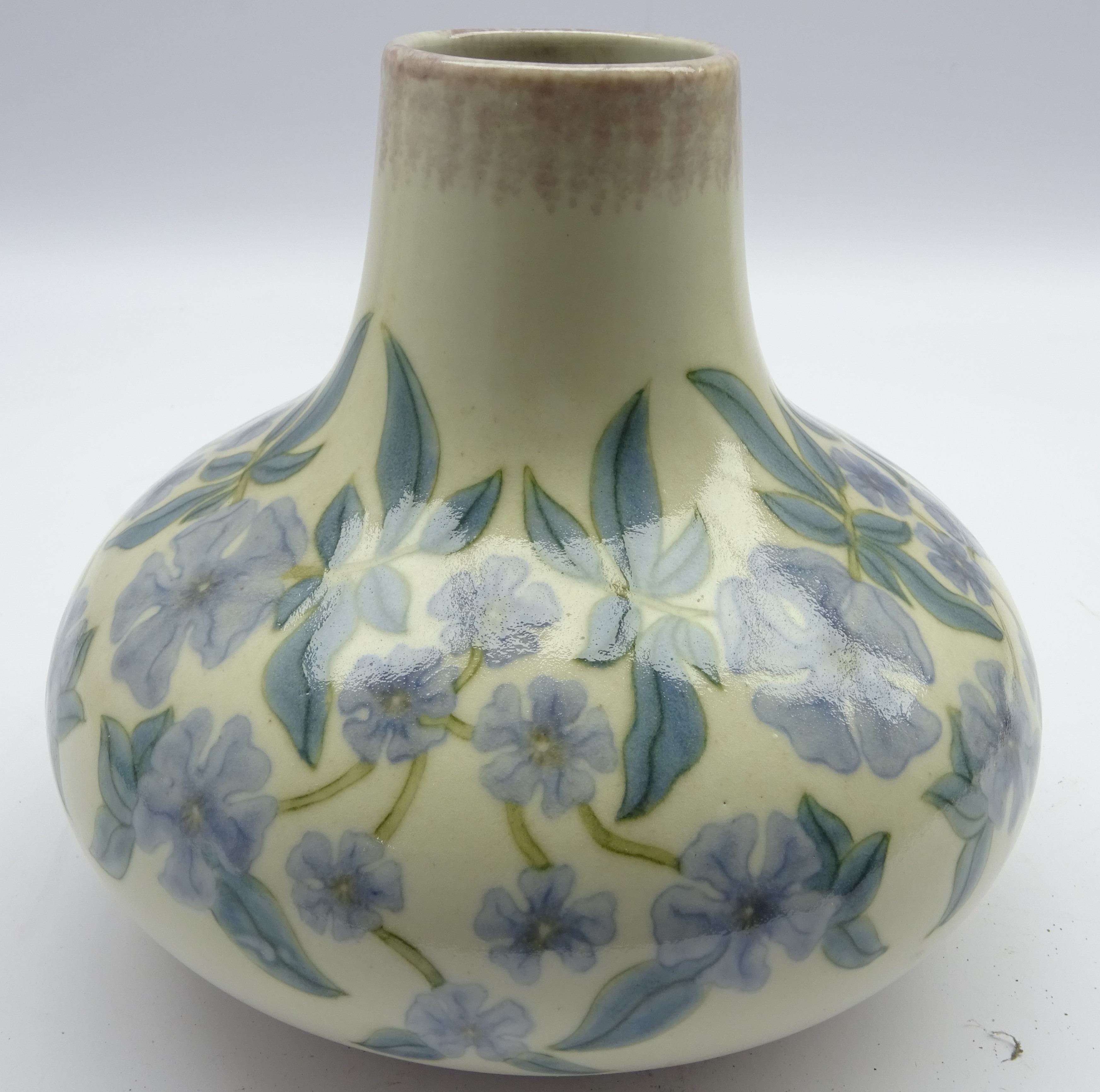 Cobridge periwinkle pattern baluster vase designed by Philip Gibson,