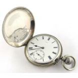 Silver hunter pocket watch by Army & Navy, 105 Victoria Street London,