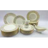 Royal Doulton 'Sovereign' pattern dinner service comprising twelve dinner plates,