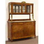 20th century French Empire style figured walnut bow front dresser,