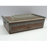 Late 19th Century Indian rosewood and ivory sewing box,