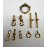 Small quantity of gold 9ct gold items, approx 13.