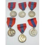 A group of 6 Imperial Service Medals all boxed Condition Report & Further Details