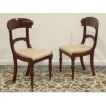 Pair Victorian mahogany chairs,