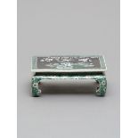 A rectangular ‘famille-noire’ miniature table Qing Dynasty, Kangxi Period