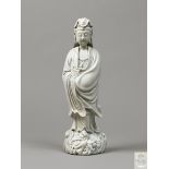 A rare Dehua figure of Guanyin,16th-early 17th Century, He Chaozong impressed seal mark