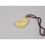 Yellow Jadeite Pendant