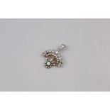 A 15K Opel Diamond Brooch / Pendant