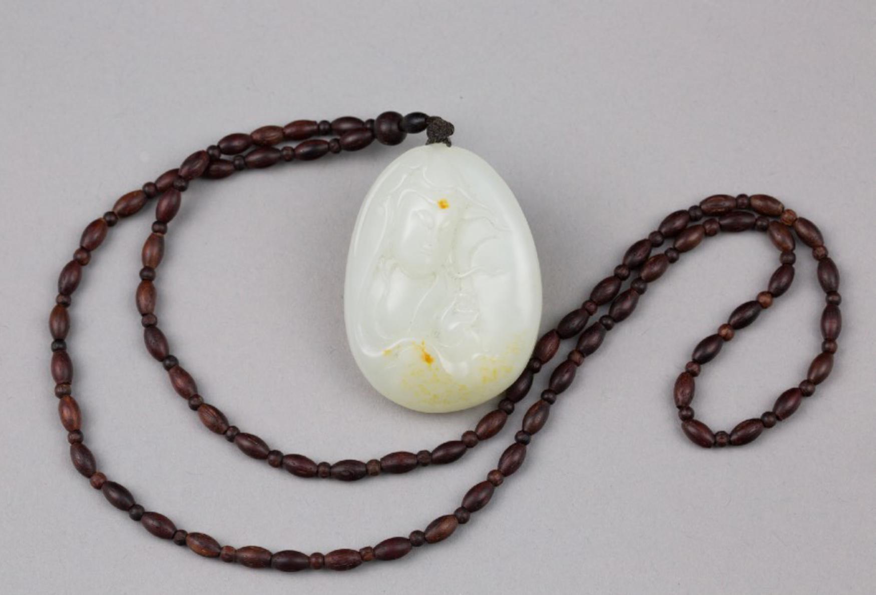 A Xinjiang Hetian Pebble Jade Pendant