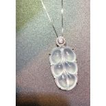 “Six leaves”Jadeite Diamond Pendant