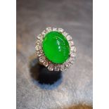 Jadeite Diamond Ring