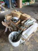 Contents of pallet to include assorted window hinges