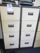 Two 4-drawer steel filing cabinets