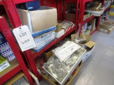 Quantity of assorted door handles, hinge covers, etc. (as lotted)