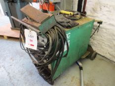Heliarc 250 HF Arc Welder and quantity of welding rods. NB: This item does not comply with current