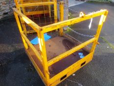 Steel framed, forklift truck, mountable cage (Please note: This item has no record of Thorough