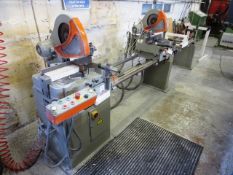 Elu DG79 double head mitre saw, serial no: 28287 (1984), 3 phase, approx max cutting length