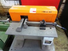 MLA M7 end milling machine , 240v, approx 220mm aperture length, with steel table