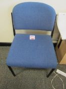 12 x Blue upholstered stacking meeting chairs