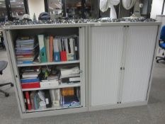 5 x Bisley metal tambour fronted cupboards, approx. height: 1300mm x width: 1000mm x depth: 470mm