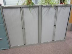 5 x Bisley / Silverline metal tambour fronted cupboards, approx. height: 1300mm x width: 1000mm x