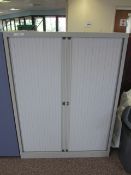 6 x metal tambour fronted cupboards, approx. height: 1320mm x width: 1000mm x depth: 470mm