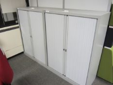 8 x Bisley metal tambour fronted cupboards, approx. height: 1300mm x width: 1000mm x depth: 470mm