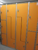 8 x metal changing room lockers, various locker configurations, approx. size (4 x