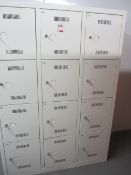 Bisley metal 9 single door coin operated changing room lockers, width: 1200mm x height: 1700mm x
