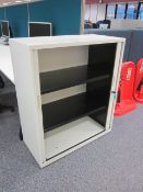 4 x metal tambour fronted cupboards, approx. height: 1150mm x width: 1000mm x depth: 475mm