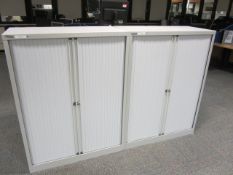 6 x Bisley metal tambour fronted cupboards, approx. height: 1300mm x width: 1000mm x depth: 470mm