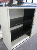 4 x metal tambour fronted cupboards, approx. height: 1150mm x width: 1000mm x depth: 475mm