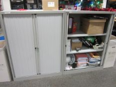 6 x Bisley metal tambour fronted cupboards, approx. height: 1300mm x width: 1000mm x depth: 470mm