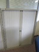 5 x Bisley / Silverline metal tambour fronted cupboard, height: 1320mm x width: 1000mm x width: