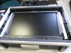 TV Logic LVM-170A 17" Multi Format FHD LCD Monitor s/n LV170AP0225 c/w Flight Case (note no