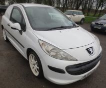 Peugeot 207 DT 8v car derived van. Registration: PL57 GXW (2008). Recorded mileage 152,180. M.O.T: