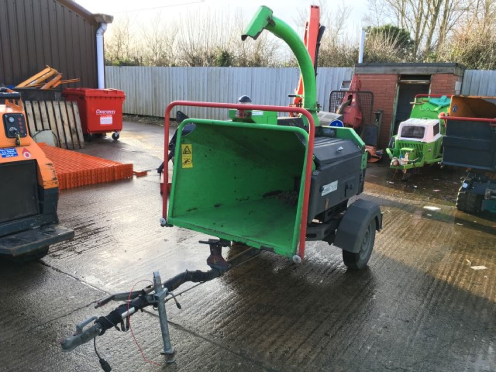 Greenmech Quadchip 160 trailer woodchipper, Serial No: SA9RWGF00FC132255, Indicated Hours: 314Lot