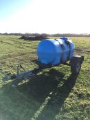 Meredith & Gyre trailered water bowser, Serial No: Unknown, Max capacity: 1500kgLot located at: