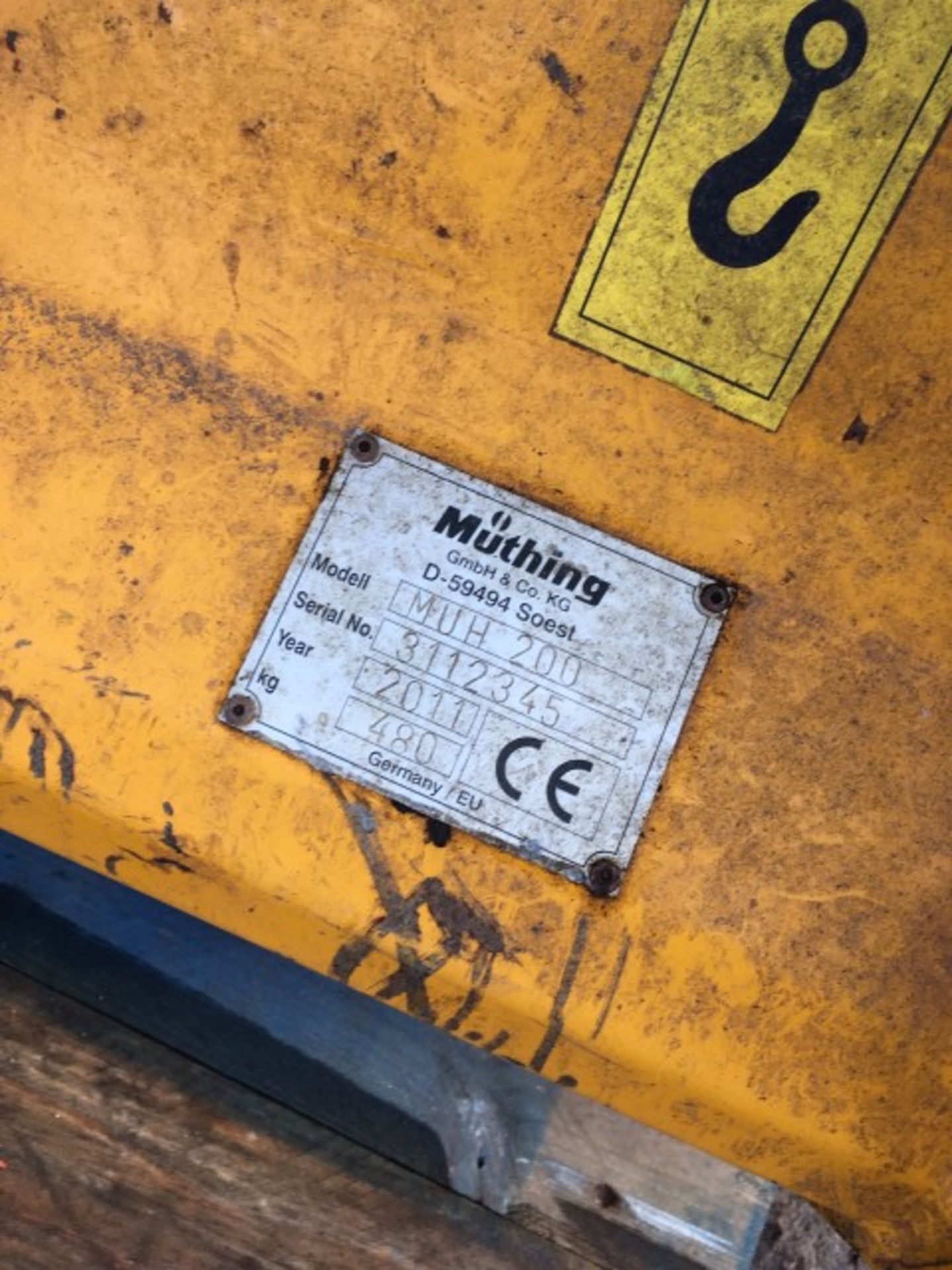 Muthing MUH200 mulching head attachment, Serial No: 3112345 (2011)Lot located at:VPM (UK) Ltd, - Image 4 of 4