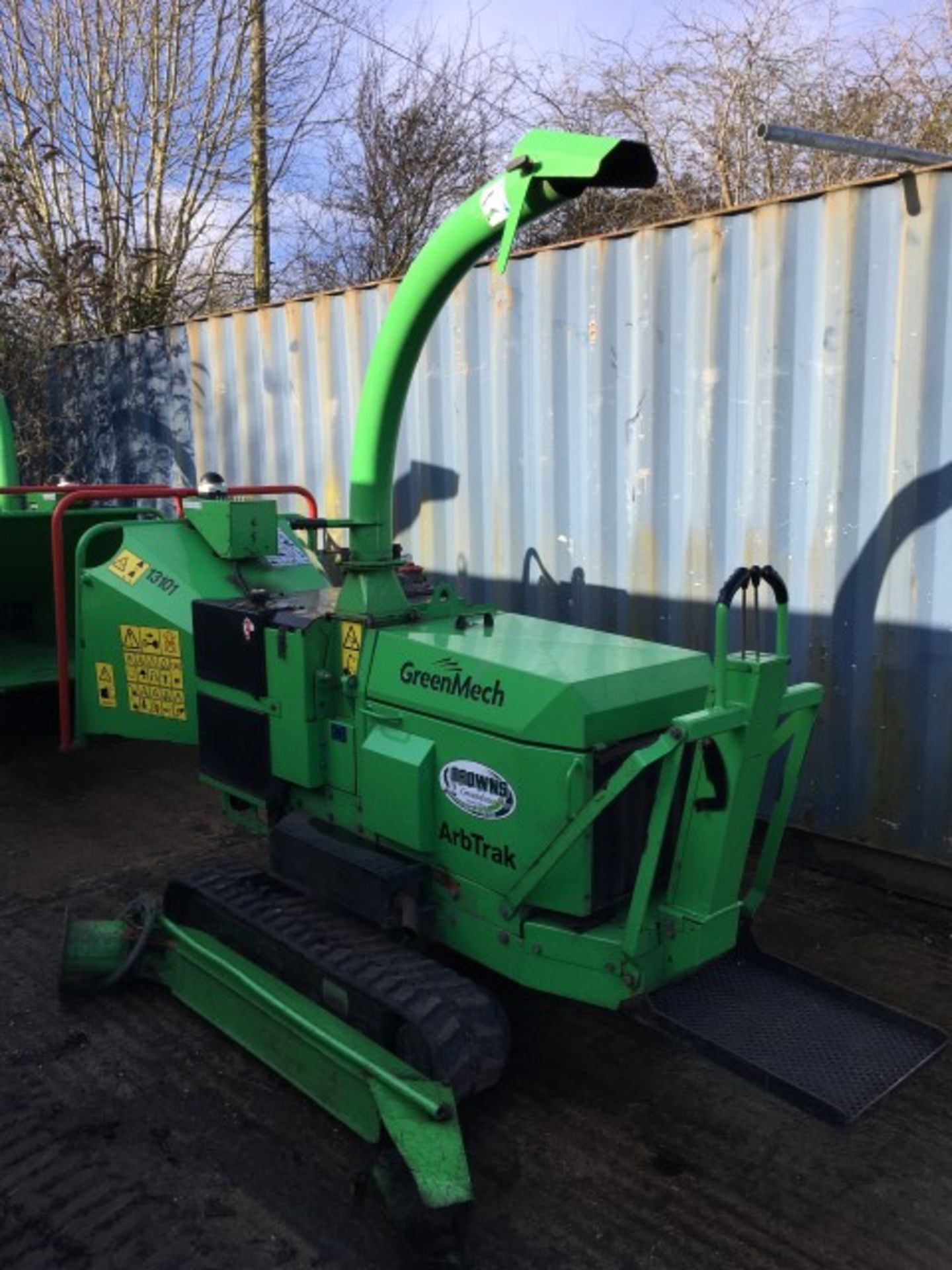 Greenmech Arbtrack 150-35 tracked woodchipper, Serial No: 13581, Indicated Hours: 868Lot located