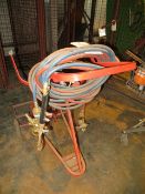 Two Oxy Acetylene Cutting Torches c/w Valves & Bottle Trolley