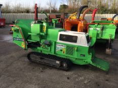 Greenmech STC1928MT50MK2 ride on vary trade chipper, Serial No: 14533, Indicated Hours: Unknown This