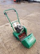 Suffolk punch cylinder petrol 145k push mower with Kawasaki engineLot located at:VPM (UK) Ltd,