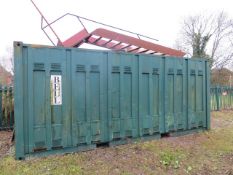 20' Ventillated Shipping Container c/w set of Container Steps & Contents to include Dismantles