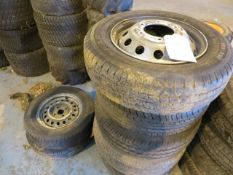 Eleven Various Part Worn Van Tyres c/w RimsLot located at: Unit 2 Stonestile Business Park,