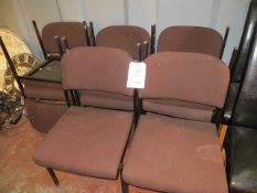 Eight Brown Upholstered Meeting Room ChairsLot located at: Unit 2 Stonestile Business Park,